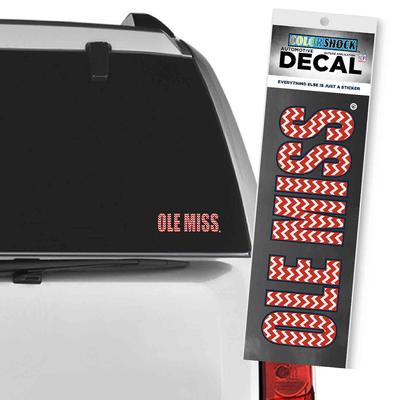 CHEVRON OLE MISS DECAL