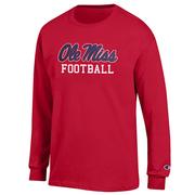 LS OLE MISS FOOTBALL TEE SHIRT