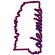 4 INCH SCRIPT OM STATE OUTLINE DECAL