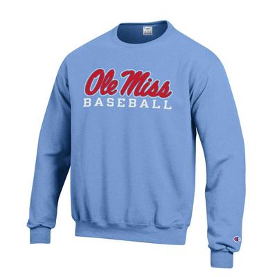 OM BASEBALL FLEECE CREW LIGHT_BLUE