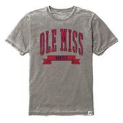 OLE MISS REBELS SS BURNOUT CREWNECK TEE