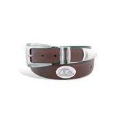 OLE MISS CONCHO LEATHER BELT WITH TIP