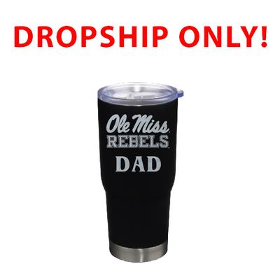 VACUUM INSULATED STAINLESS STEEL OLE MISS DAD TUMBLER BLACK