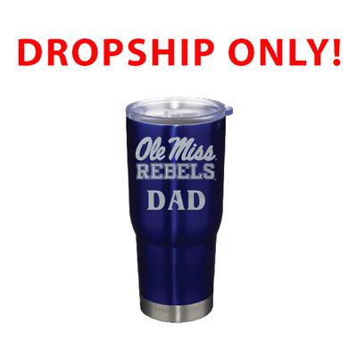 VACUUM INSULATED STAINLESS STEEL OLE MISS DAD TUMBLER BLUE