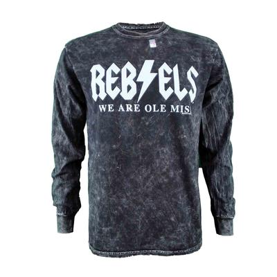 REBELS WE ARE OLE MISS BOLT LS TEE MINERAL_BLACK