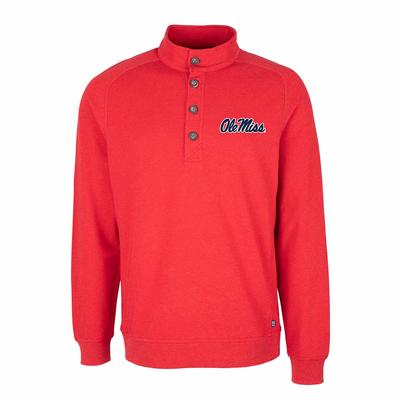 OLE MISS SCRIPT MEN`S SATURDAY MOCK SWEATSHIRT