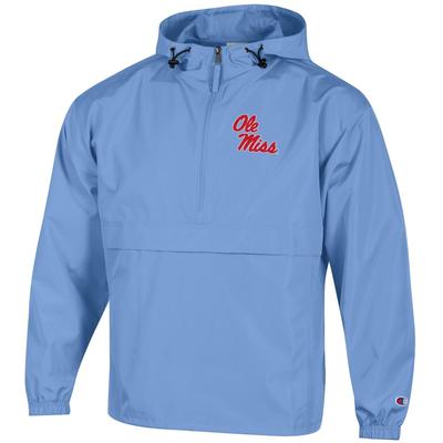 OLE MISS PACK N GO JACKET LIGHT_BLUE