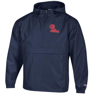 OLE MISS PACK N GO JACKET NAVY