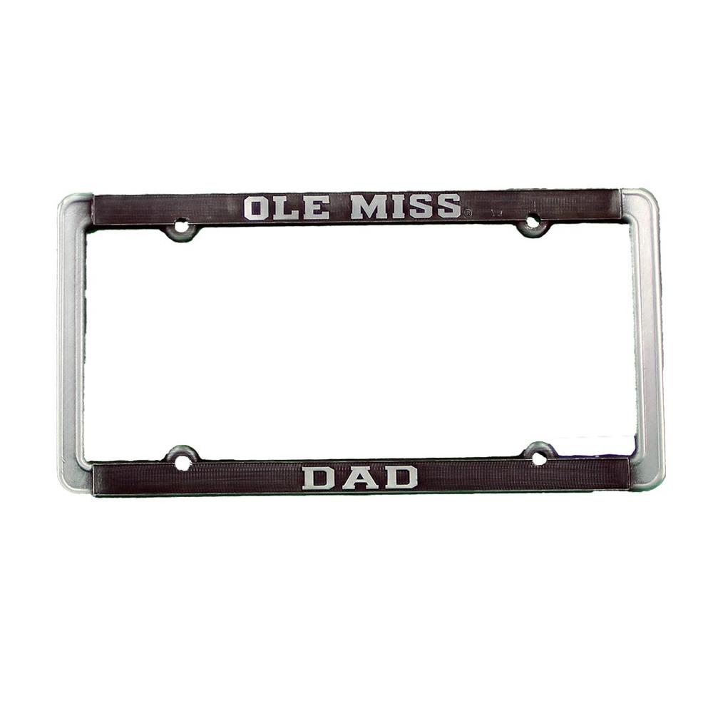  Ole Miss Dad Thin Rim Antique Pewter Tag Frame