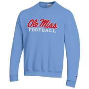 OLE MISS SCRIPT FOOTBALL POWERBLEND FLEECE CREW