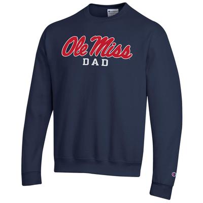 SCRIPT OLE MISS DAD BASIC CREW NAVY