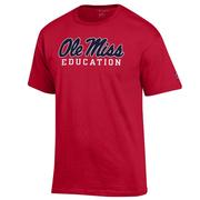 SCRIPT OLE MISS EDUCATION SS BASIC TEE