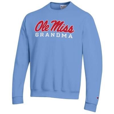 SCRIPT OLE MISS GRANDMA BASIC CREW LIGHT_BLUE