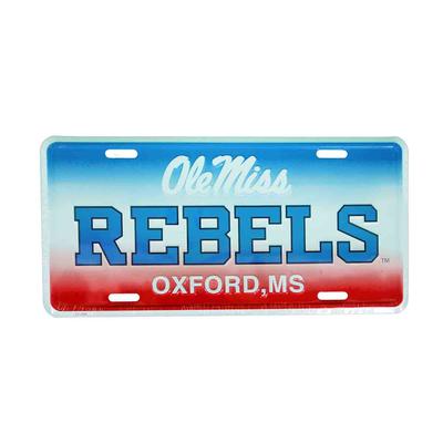 OLE MISS OXFORD MS ALUMINUM LICENSE PLATE MULTI