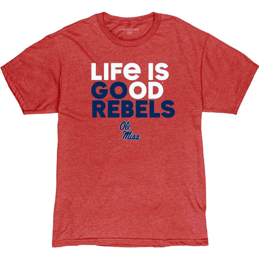  Life Is Good Go Rebels Ss Blend Tee