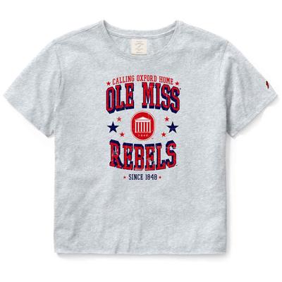 CALLING OXFORD HOME OLE MISS CLOTHESLINE COTTON CROP SS TEE ASH
