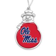 OLE MISS SNOWMAN CHRISTMAS ORNAMENT