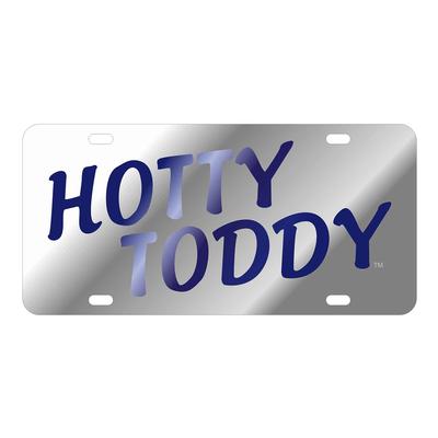 LASER HOTTY TODDY SCRIPT LICENSE PLATE SIL_NAVY