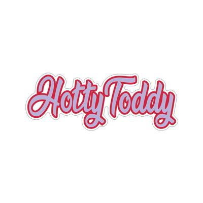 3 INCH SCRIPT HOTTY TODDY DECAL RED_PBLUE