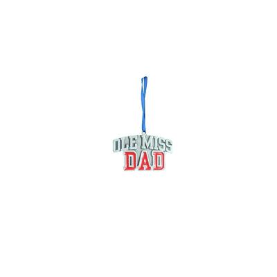  Pewter Ole Miss Dad Ornament