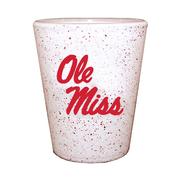 1.5 OZ OLE MISS SPECKLED GRANITE SHOT GLASS