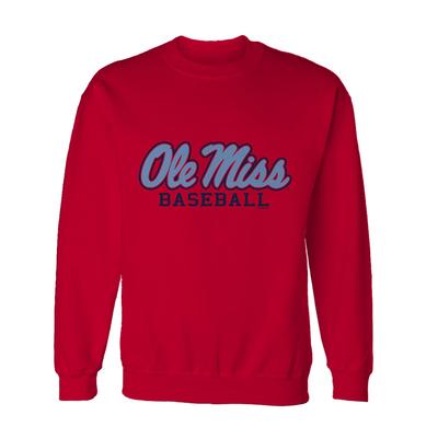 CLEARANCE YOUTH OLE MISS BASEBALL CREW RED