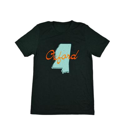 OLE  MISS CITY LAYERS T-SHIRT EMERALD