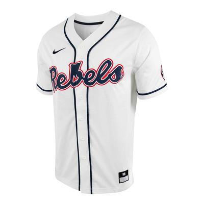 REBELS FULL BUTTON BASEBALL REPLICA JERSEY