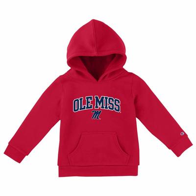 OLE MISS SCRIPT M INFANT HOODIE RED