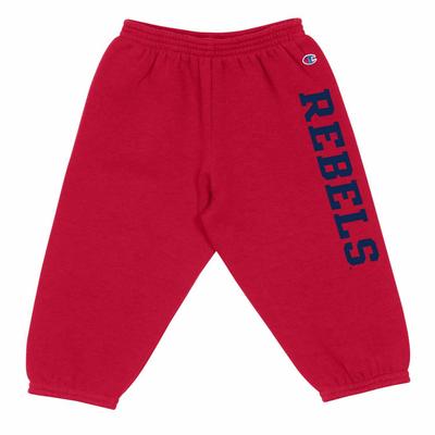 REBELS CHAMPION INFANT FLEECE PANTS RED