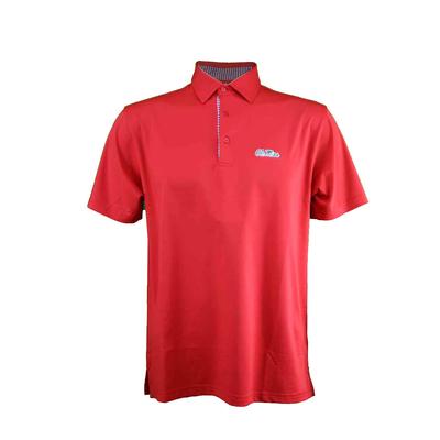 OLE MISS HOUNDSTOOTH TRIM PERFORMANCE POLO RED_BLUE