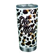 OLE MISS 20OZ NEUTRAL LEOPARD STAINLESS TUMBLER