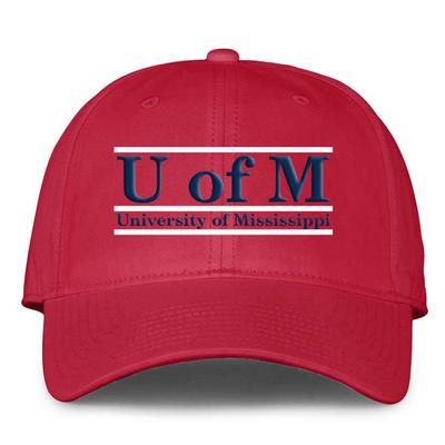 OLE MISS U OF M BAR HAT RED