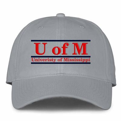 OLE MISS U OF M BAR CAP LIGHT_GREY