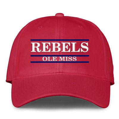 Men's The Game Red Ole Miss Rebels U of M Classic Bar Unstructured  Adjustable Hat