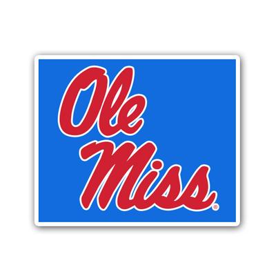 6IN OLE MISS STACKED SQUARE DECAL