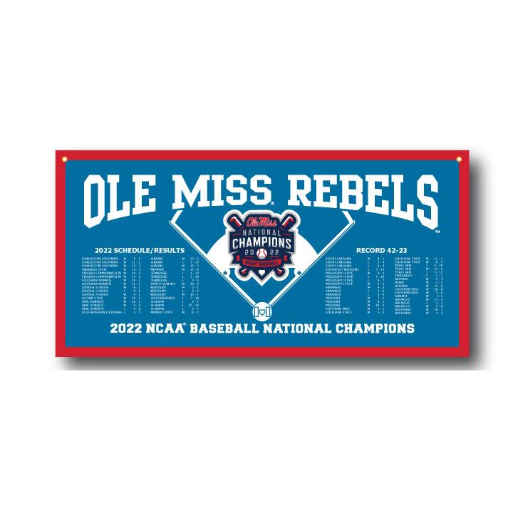  Ole Miss Cws Champions 18x36 Banner