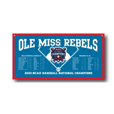 OLE MISS CWS CHAMPIONS 18X36 BANNER LT_BLUE