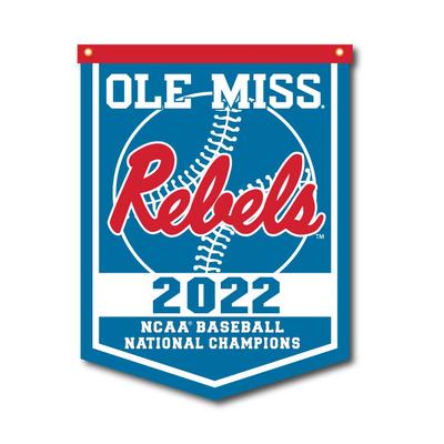 OLE MISS CWS CHAMPIONS 18X24 BANNER LT_BLUE
