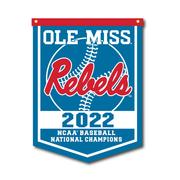 OLE MISS CWS CHAMPIONS 18X24 BANNER