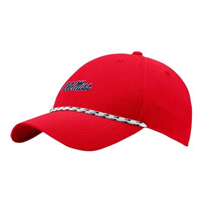 OLE MISS L91 GOLF ROPE CAP RED