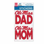5X4 OLE MISS MOM OLE MISS DAD PACK DECAL