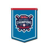 OLE MISS CWS CHAMPIONS LOGO 18X24 BANNER