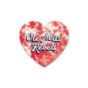 OLE MISS REBELS HEART MAGNET