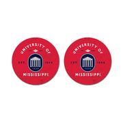 2-PACK RED U OF M THIRSTY CAR COASTER