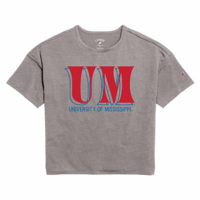 CLEARANCE SS U OF M ALL DAY BOXY TEE FROST_GREY