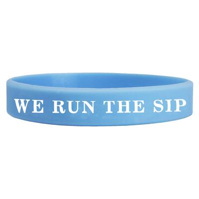 WE RUN THE SIP SILICONE WRISTBAND LIGHT_BLUE