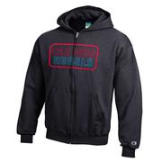 OLE MISS REBELS ROUNDED BOX POWERBLEND FULL ZIP HOOD