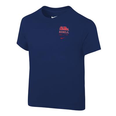 SS OLE MISS REBELS OXFORD CORE COTTON TEE NAVY