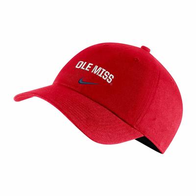 OLE MISS H8C ARCH  ADJUSTABLE CAP RED